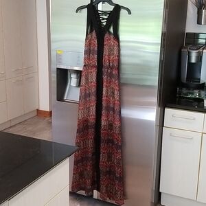 💕ADELYN RAE💕 Sleeveless Pattern Maxi Dress